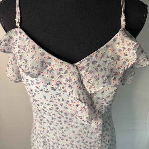 Lulus ruffled dress Small Blue pattern design - - Picture 3 of 5